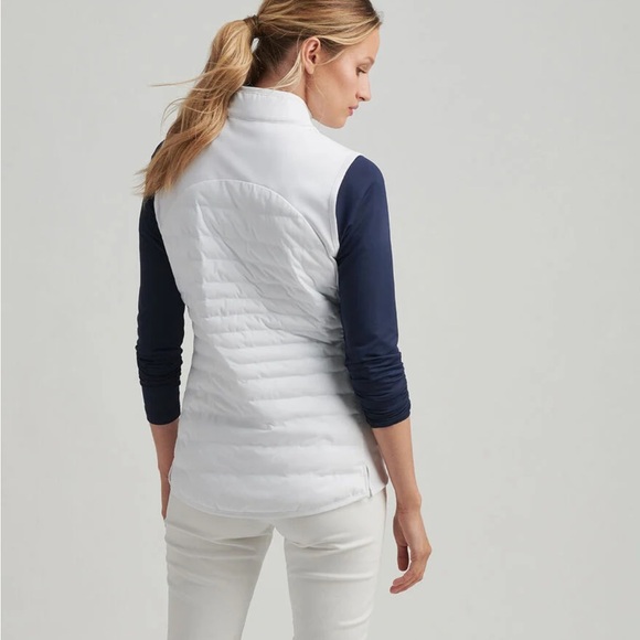 NWT Peter Millar Women’s Fuse Hybrid Vest - Medium - White w UNC Logo - Picture 7 of 7